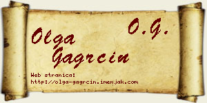 Olga Gagrčin vizit kartica